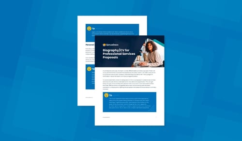 Bio Template Professional Services for Proposals