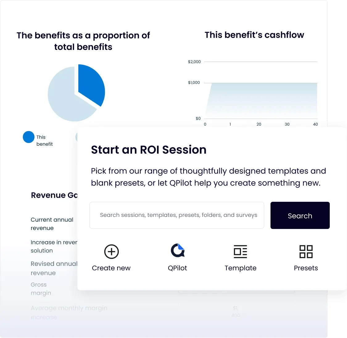Start from the original business case screen