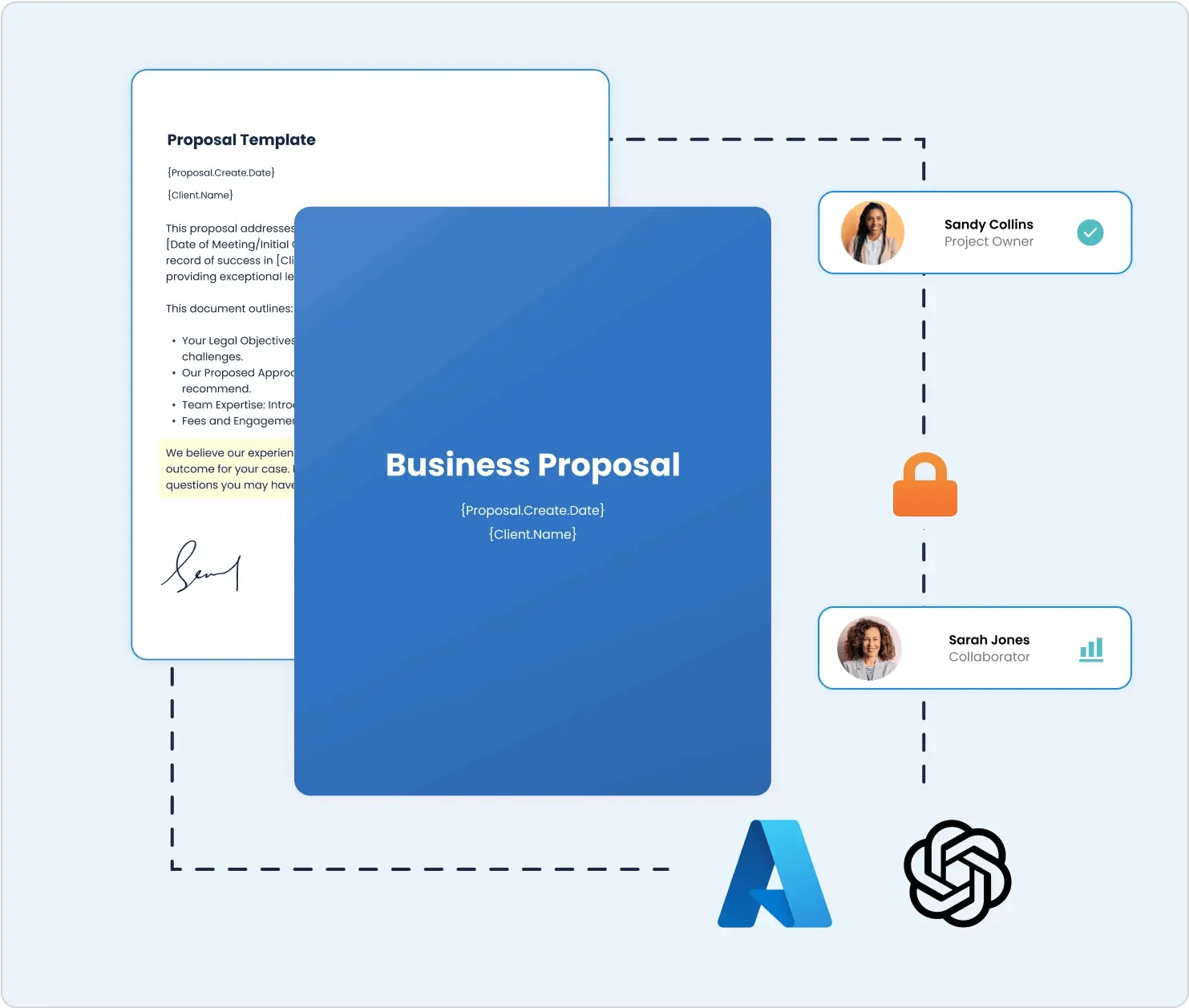 Secure proposal sharing based on private data