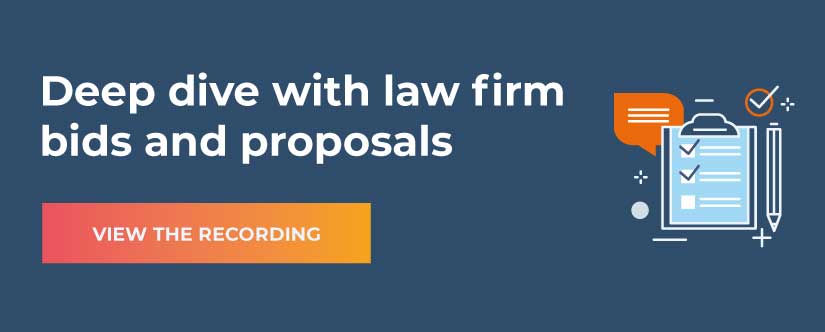 Webinar - Deep dive with law firm bids and proposals