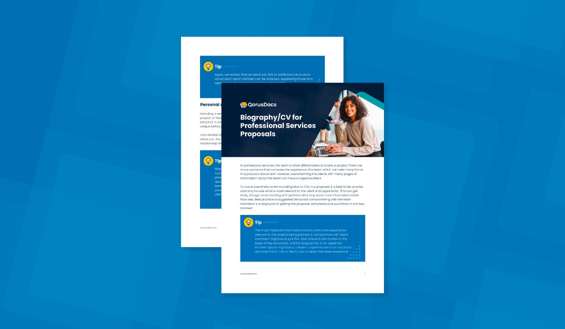 Professional Services Bio/CV Template