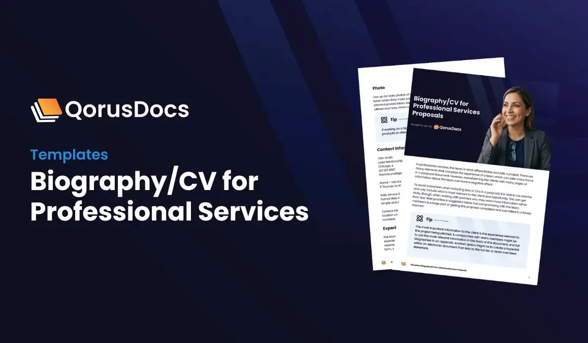 Professional Services Bio/CV Template